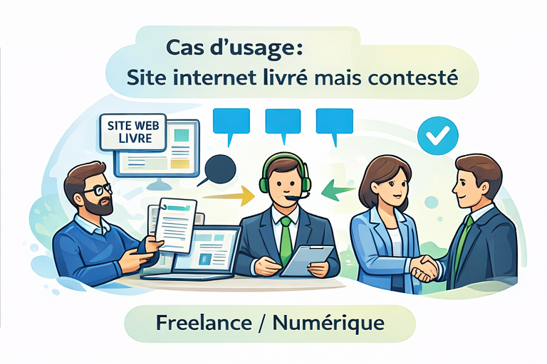 Site internet livré mais contesté